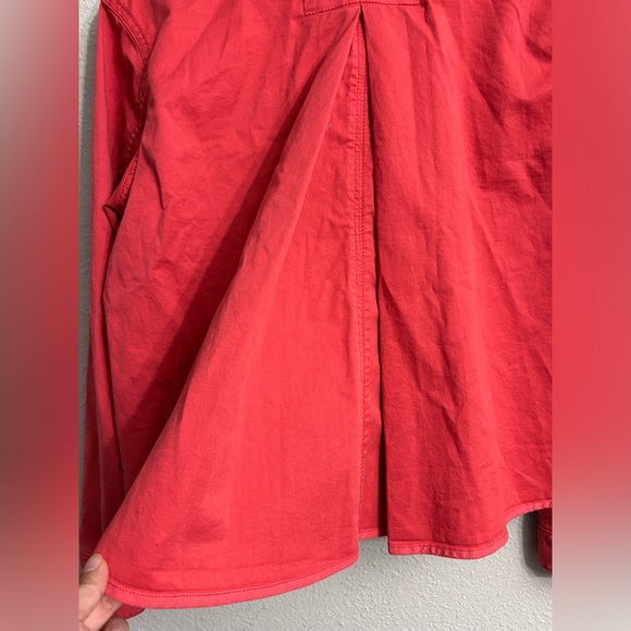 By Anthropologie Chino Coral Swing Button Up Boxy Crop Long Sleeve Jacket Sz S - Picture 11 of 11